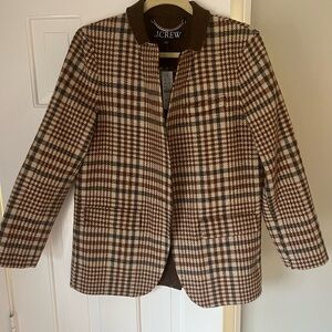 J. Crew Women's Leighton blazer-jacket in plaid double-faced wool blend